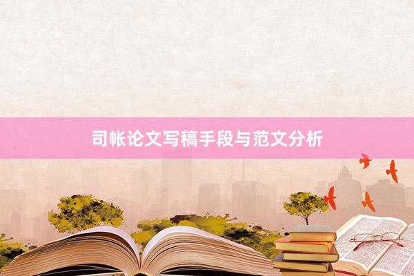 司帐论文写稿手段与范文分析